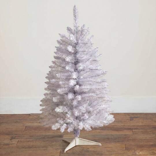 Nearly Natural 3ft. Unlit White Artificial Slim Christmas Tree